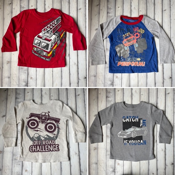 Four 2T long sleeved vehicle tops - Picture 1 of 13